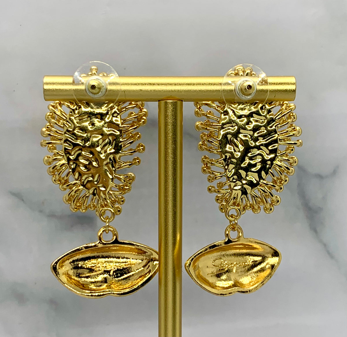 SCHIAPARELLI Statement Eyes & Lips Pendant Earrings - Pre owned