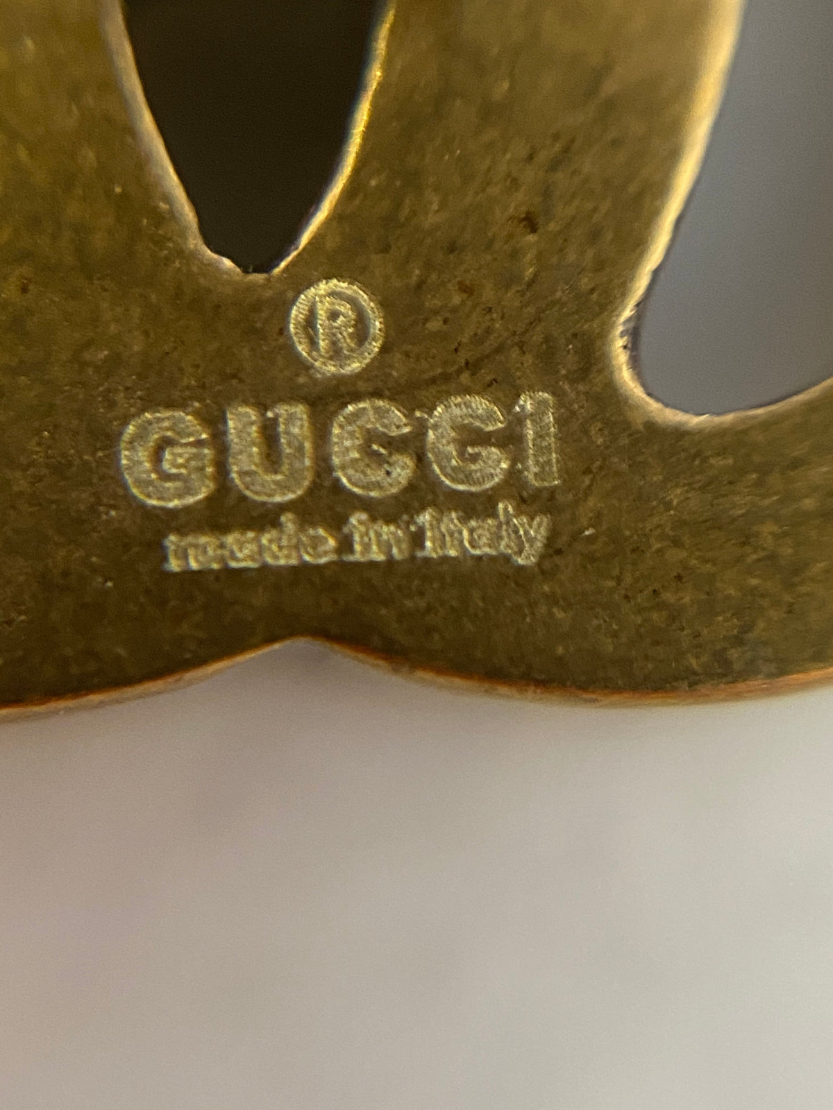 GUCCI GG Single Rhinestone Earring - Pre owned