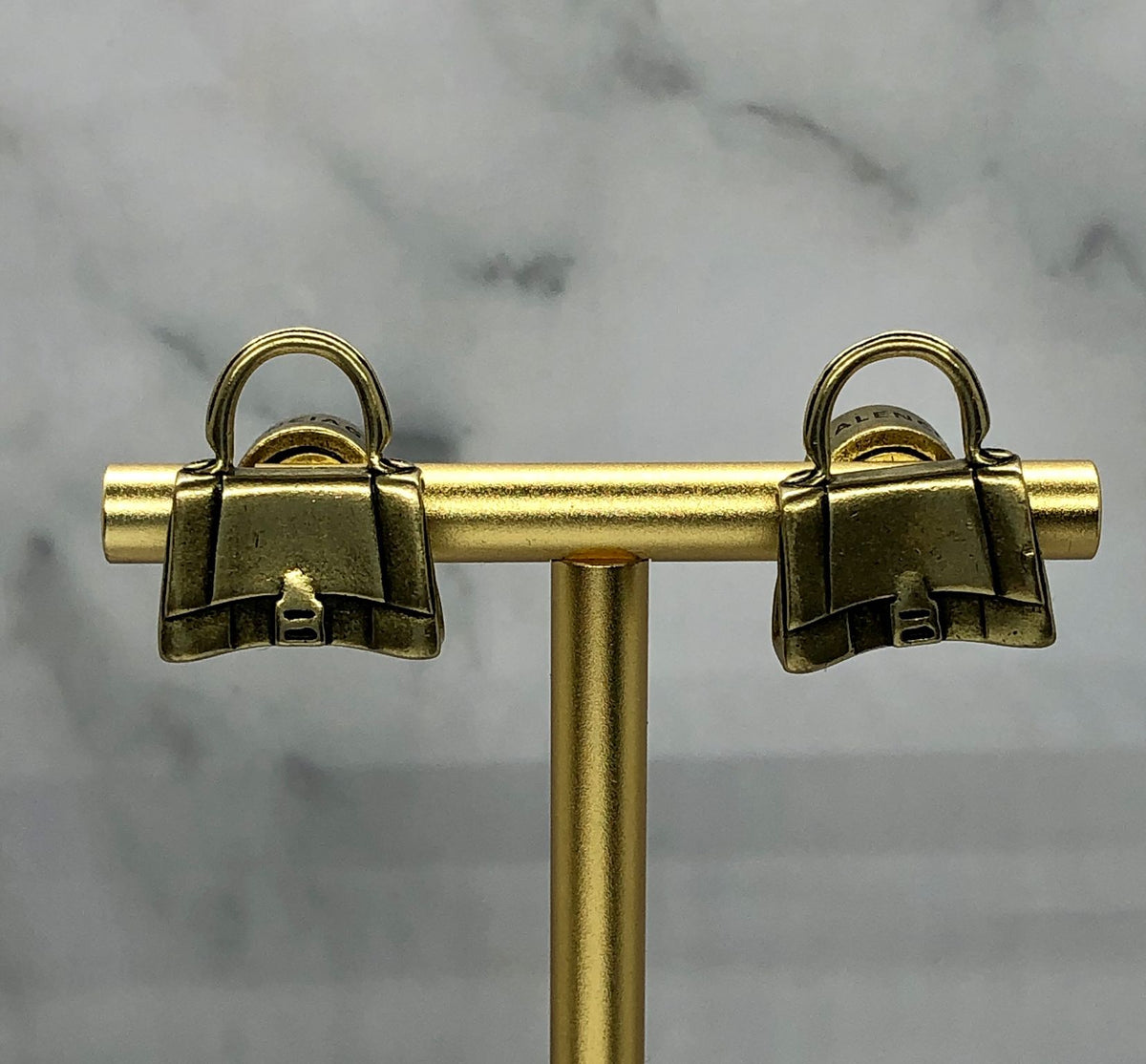BALENCIAGA Brass Handbag Earrings - Pre owned