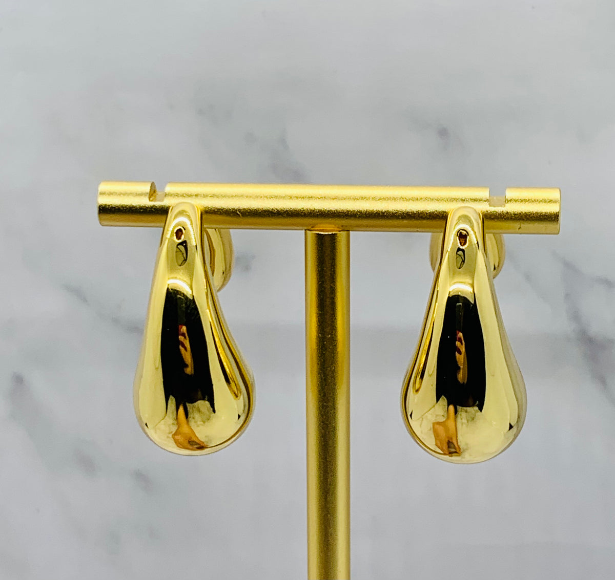 BOTTEGA VENETA Gold Tone Earrings - Pre owned