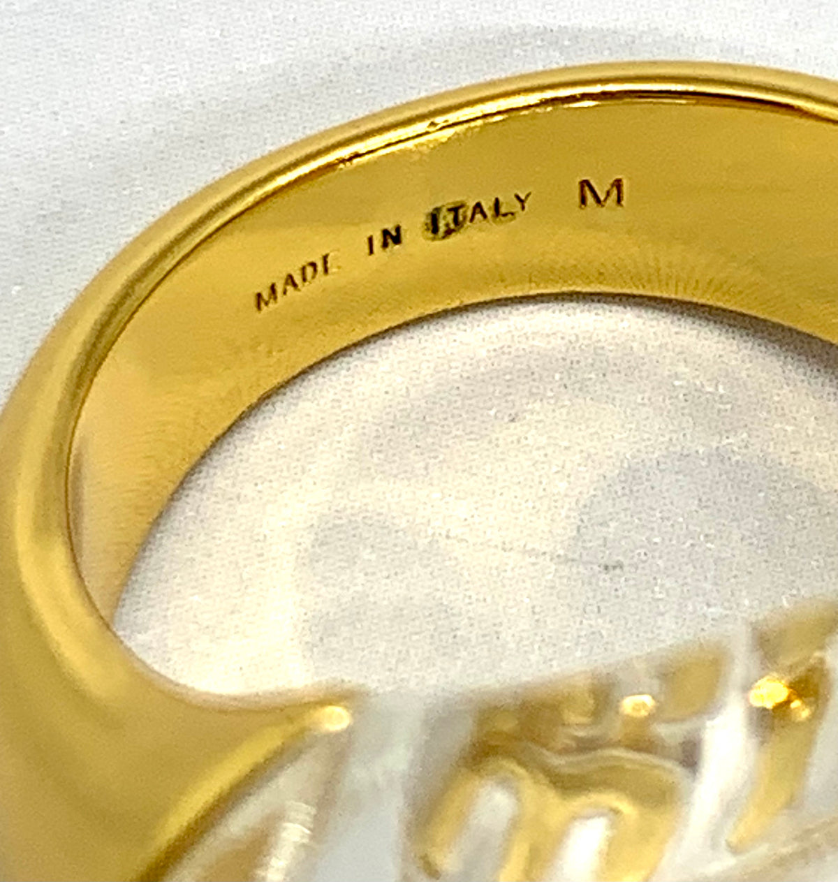 MIU MIU Clear Monogram Ring Sz 7 - Pre owned