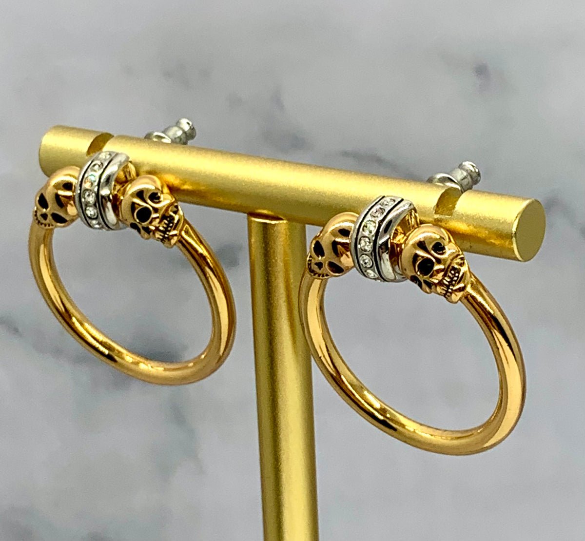 ALEXANDER MCQUEEN Skull Hoop Earrings - Pre owned