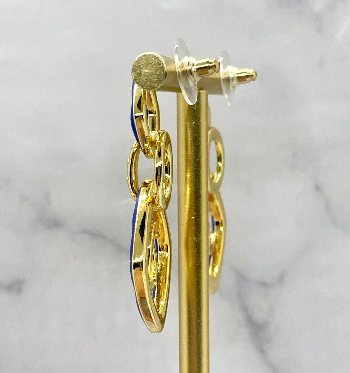 CHANEL CC 2022 Enamel Pendant Earrings - USED