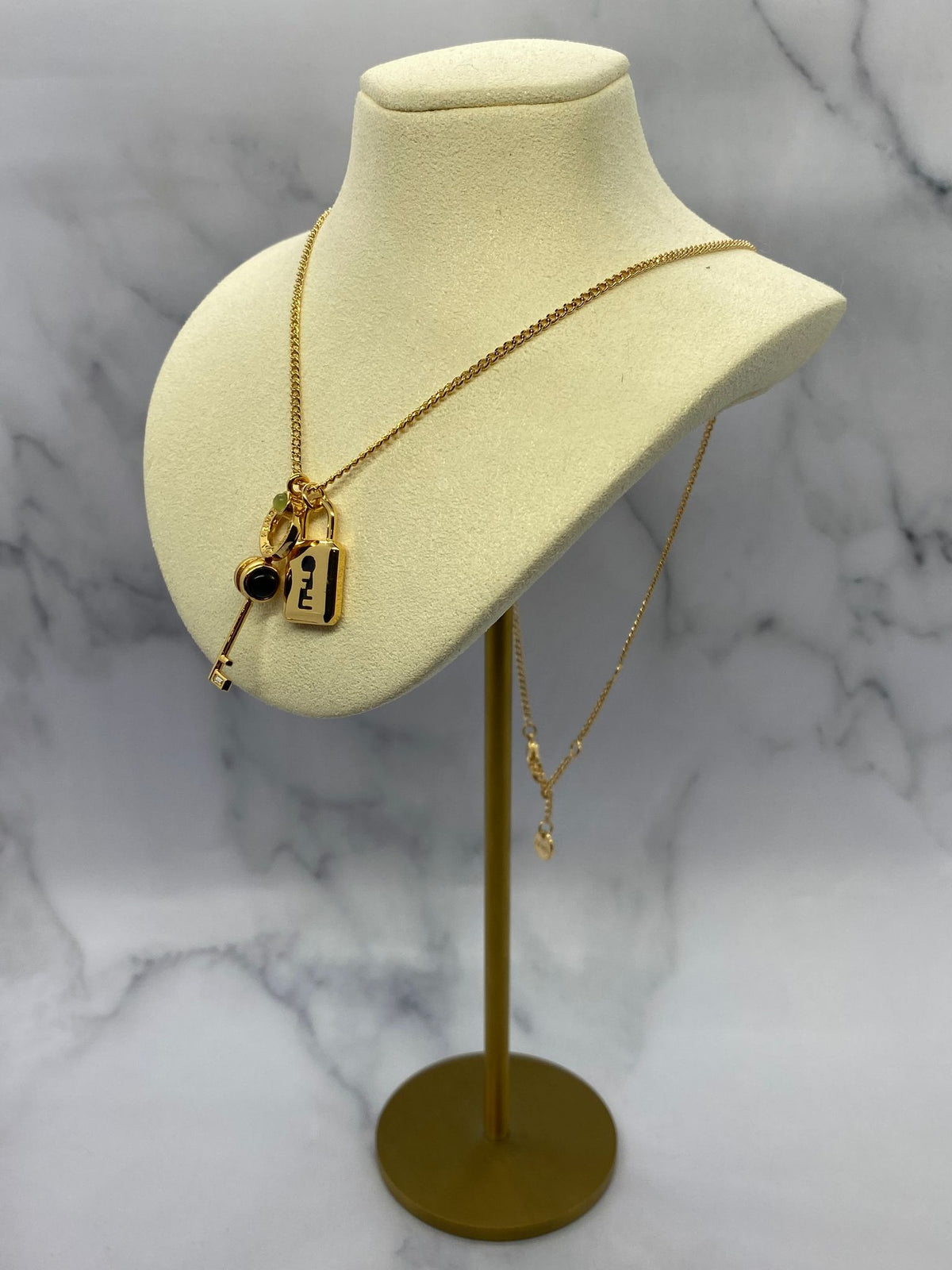 FENDI Key and Lock Charm Necklace - Pre owned