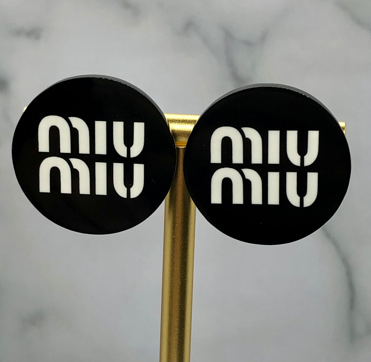 MIU MIU button earrings - pre owned