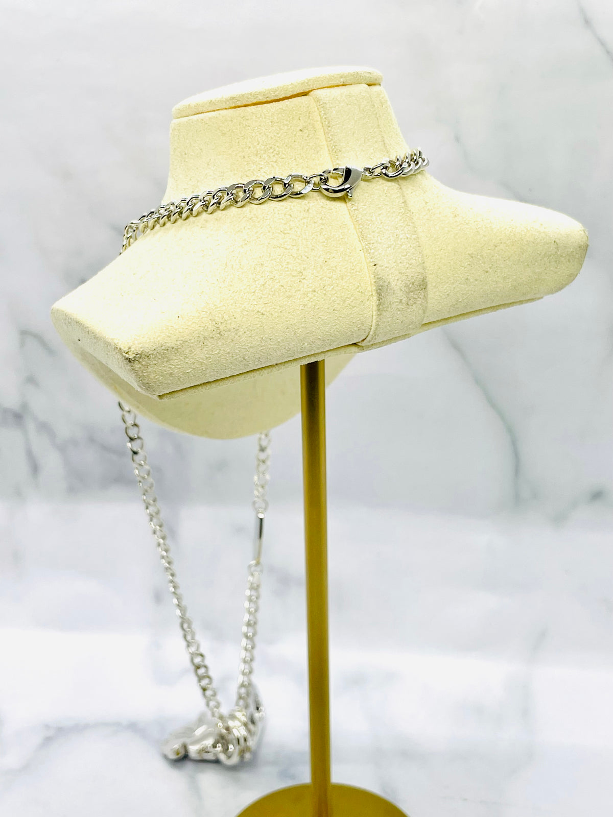 BALENCIAGA Charm Chain Necklace - Unisex, Pre owned