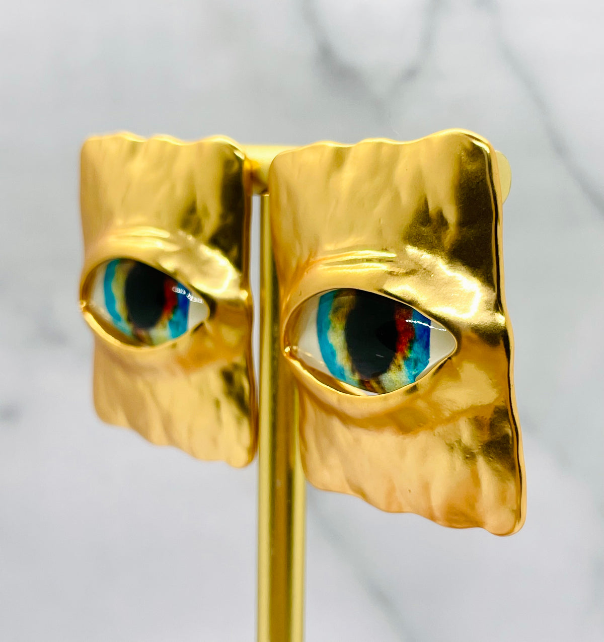 SCHIAPARELLI Statement Eye Earrings - Pre owned