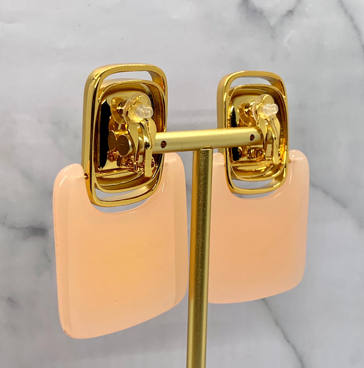 YSL YVES SAINT LAURENT Cabochon Clip On Earrings - Pre owned
