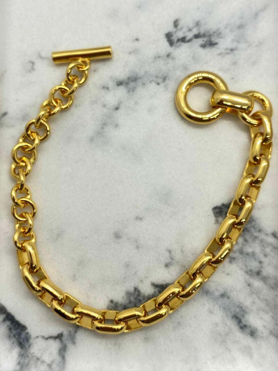 BOTTEGA VENETA Gold Tone Chain Bracelet - Pre owned