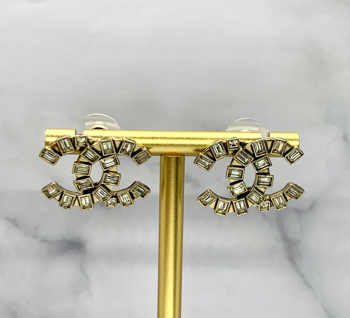 CHANEL CC 2009 Rhinestone Earrings - USED