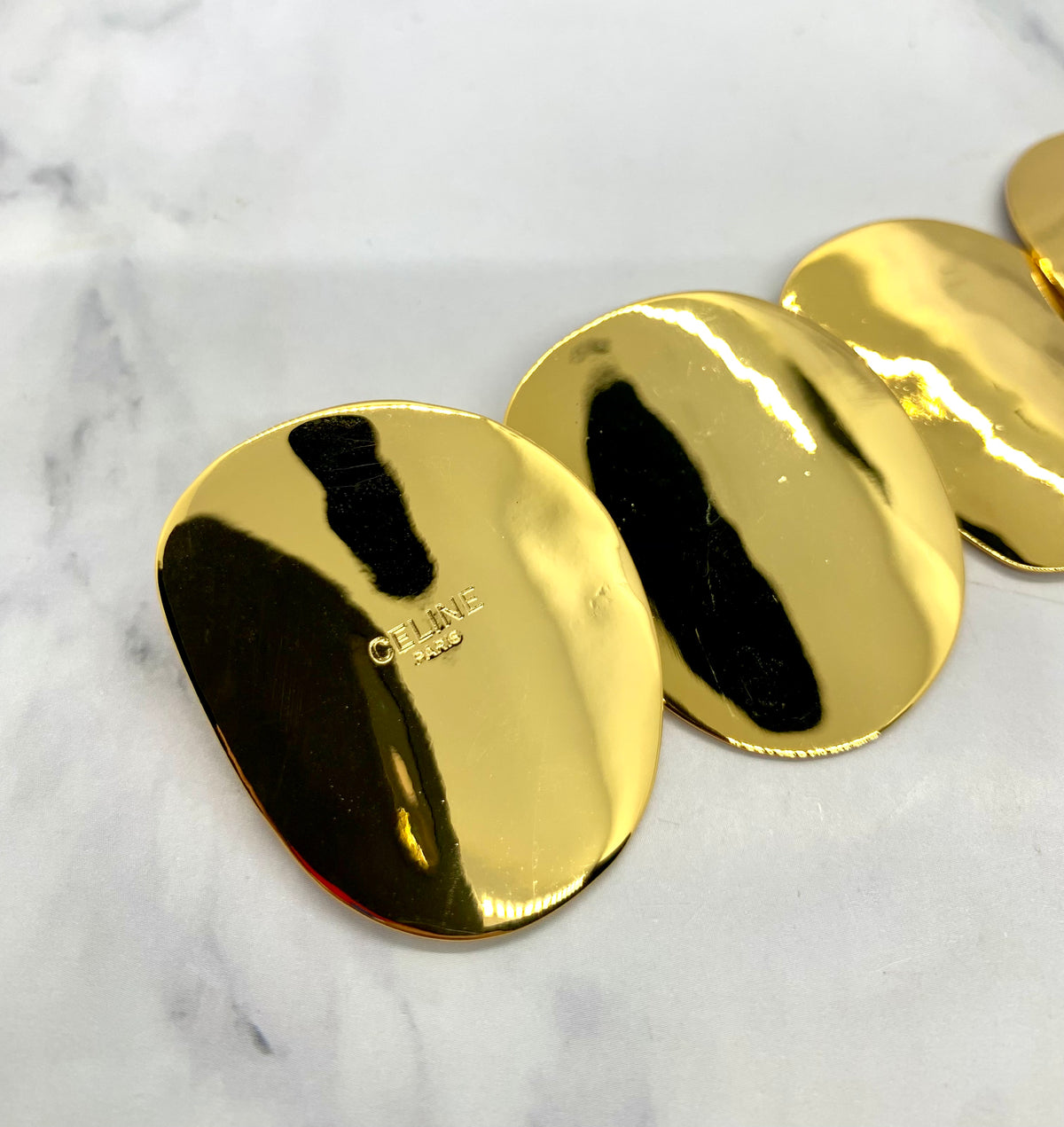CELINE Gold Disc Bracelet - Pre owned