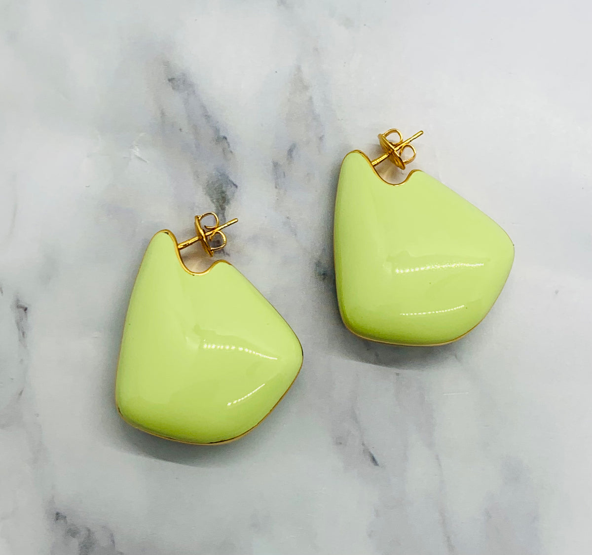 BOTTEGA VENETA Fin Green Earrings - Pre owned