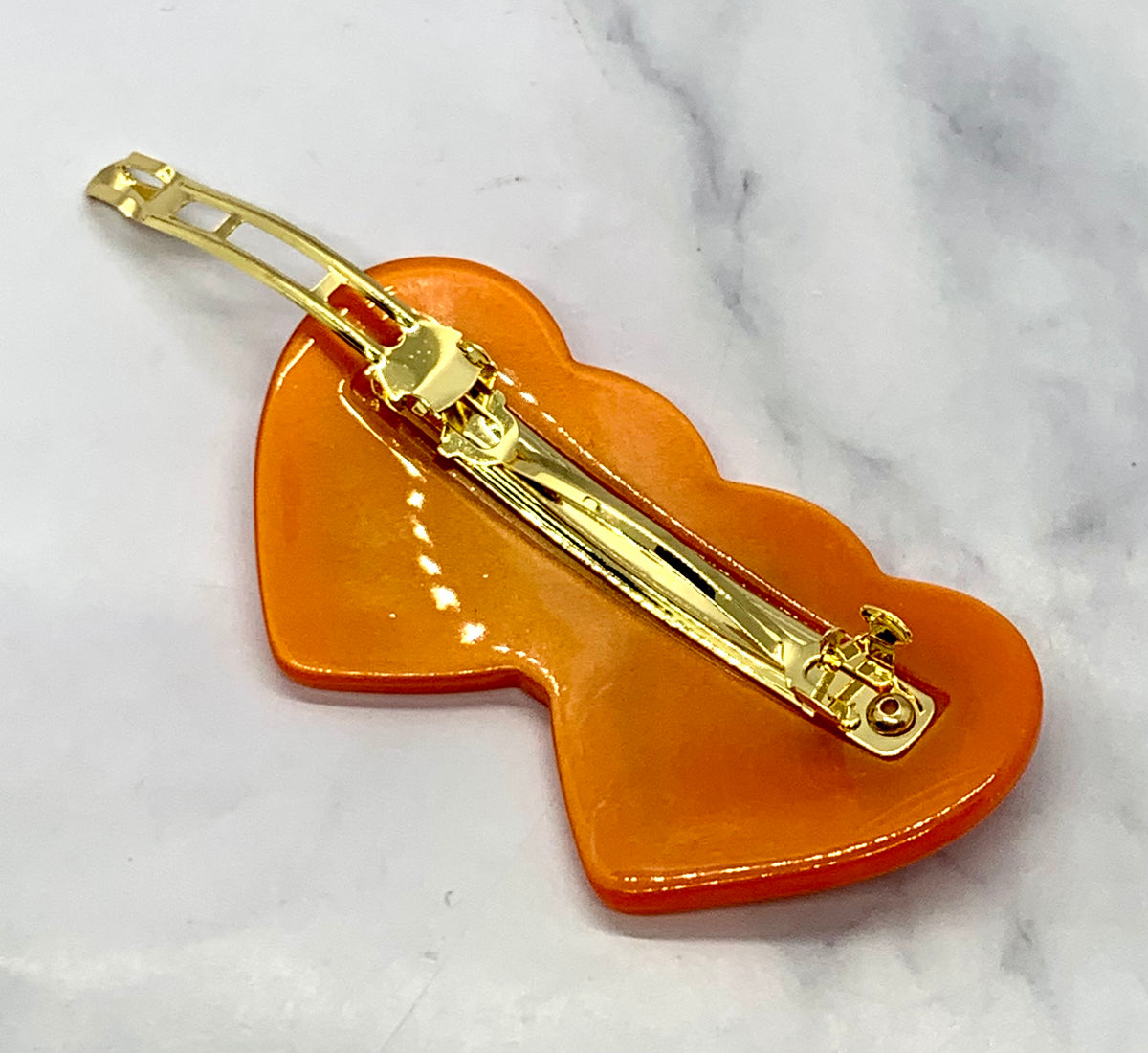 GUCCI Hearts Rhinestone Hair Clip Barrette - Pre owned