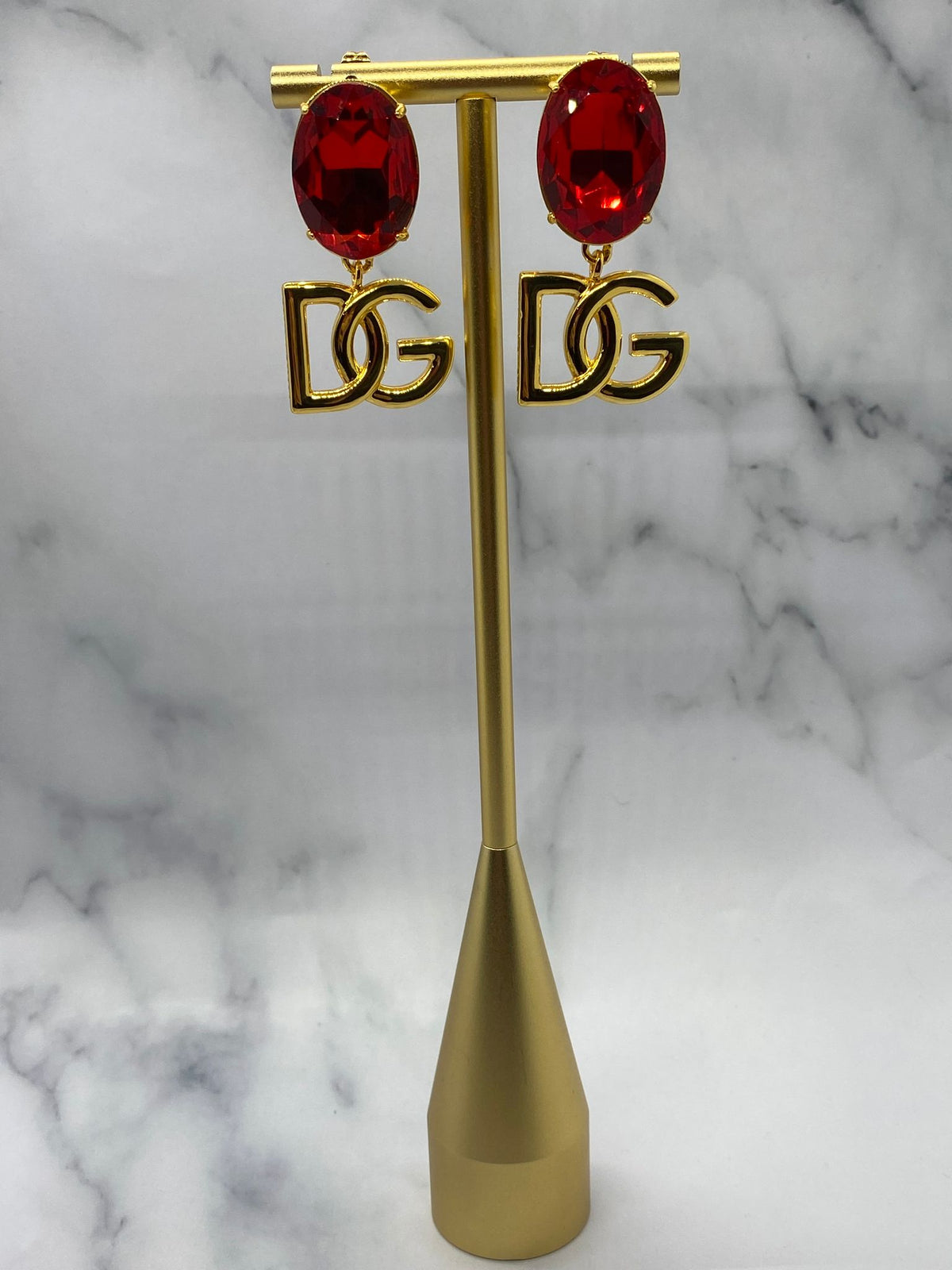 DOLCE & GABBANA D&G Ruby Pendant Earrings - Pre owned