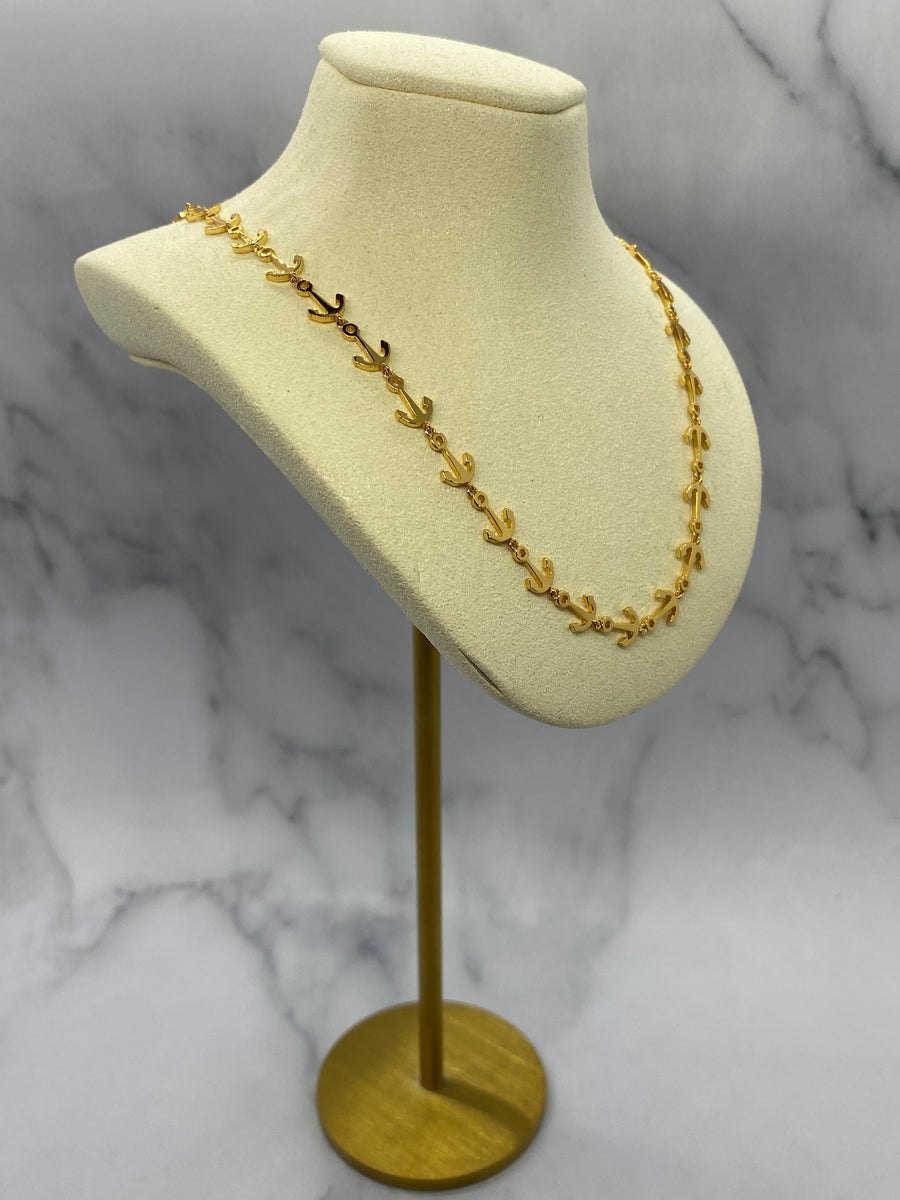 CELINE Anchor Gold Tone Necklace - Pre owned