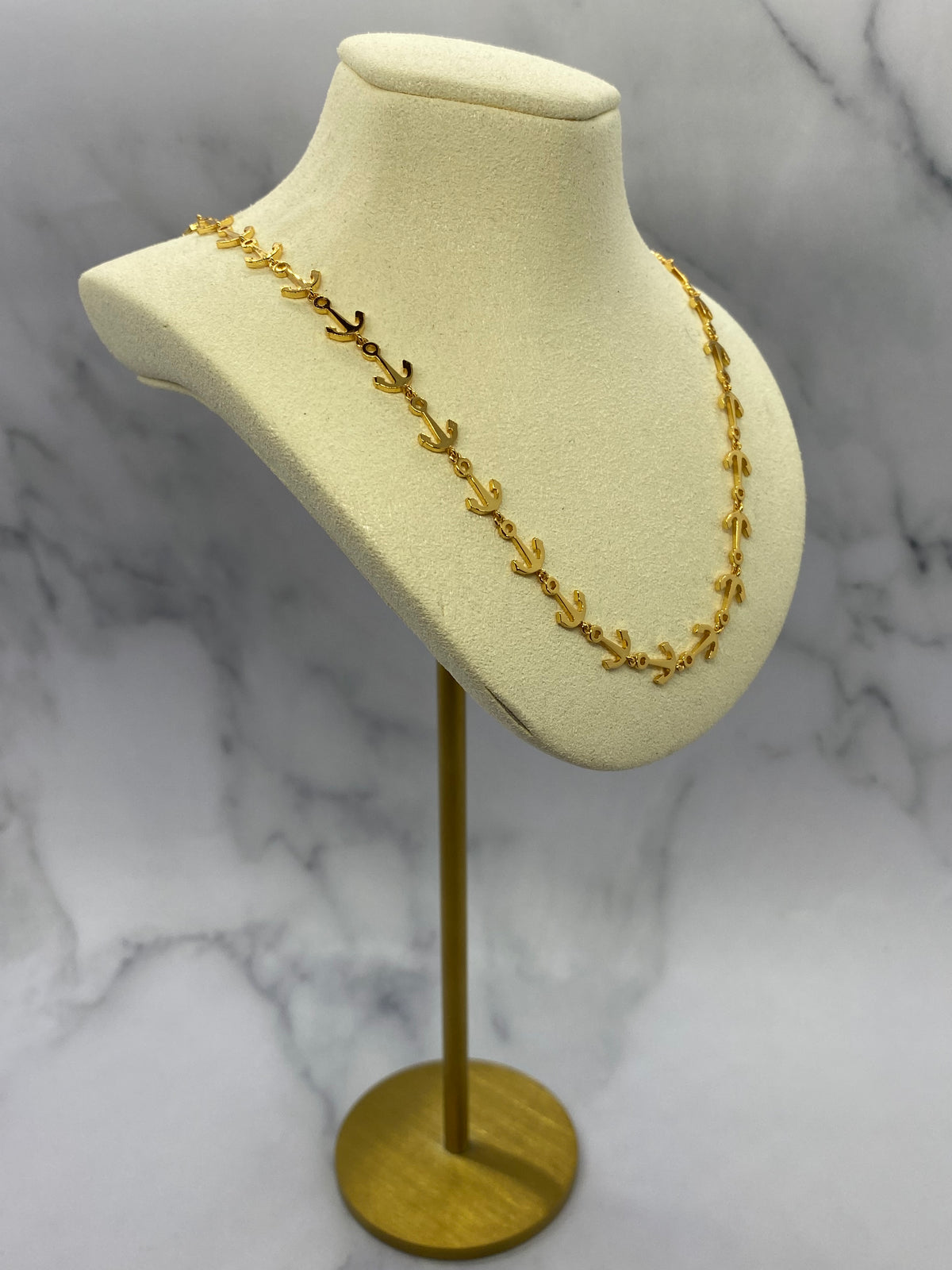 CELINE Anchor Gold Tone Necklace - Pre owned
