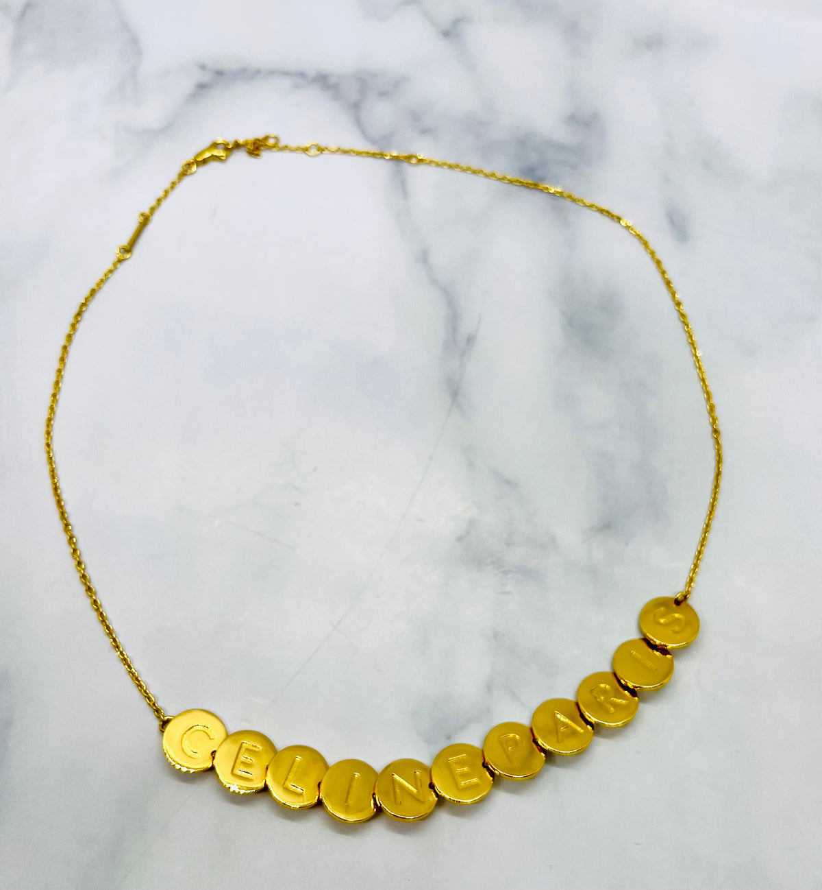 CELINE Paris Disc Necklace - Pre owned