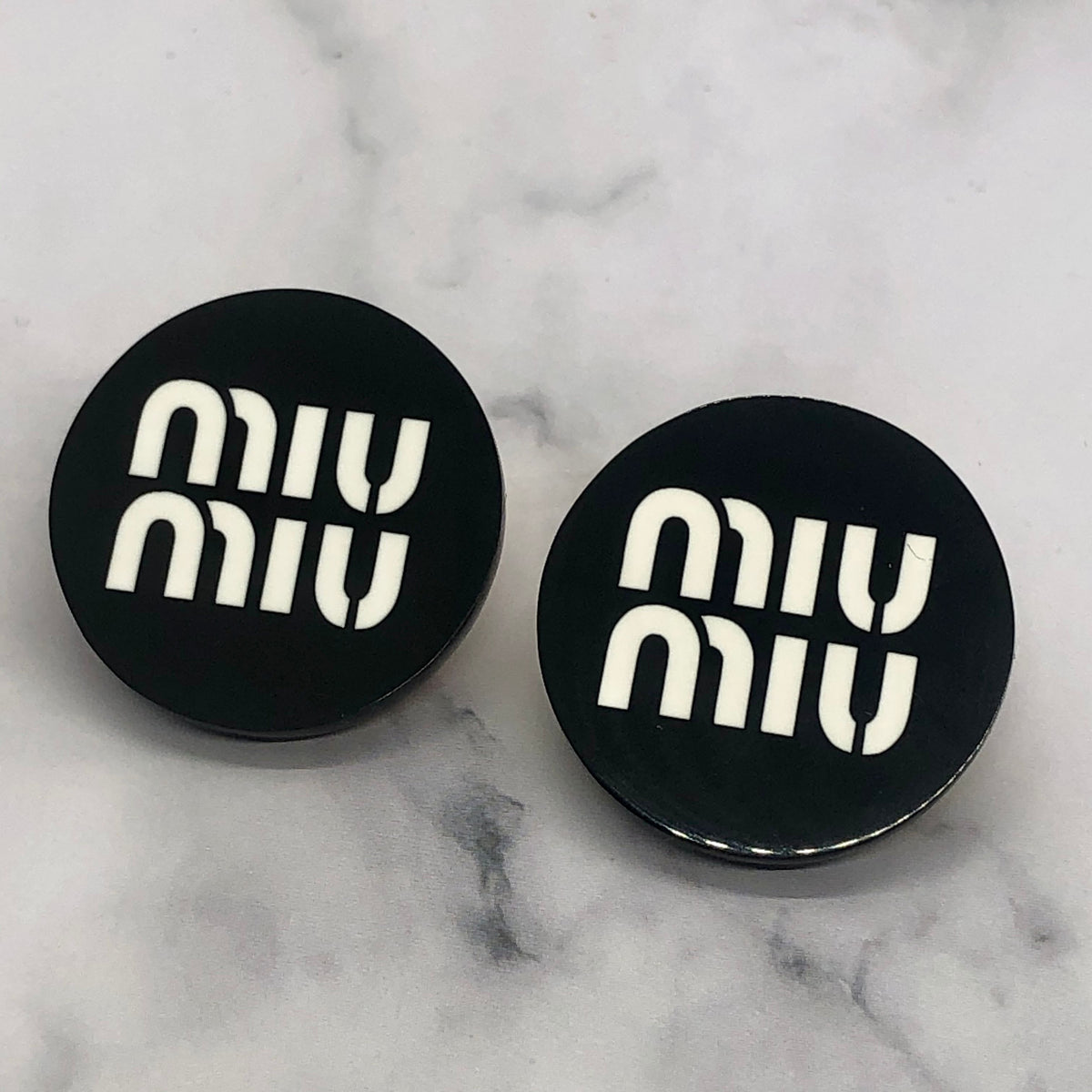 MIU MIU button earrings - pre owned