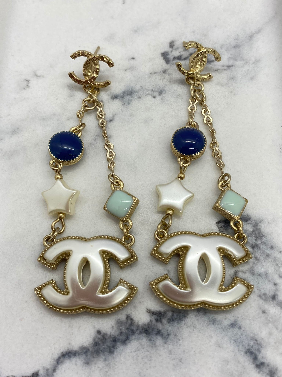 CHANEL CC Pendant Earrings - USED