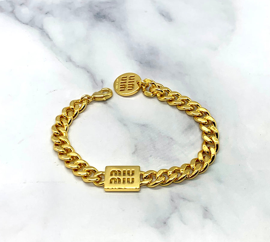 MIU MIU Monogram Chain Bracelet - Pre owned