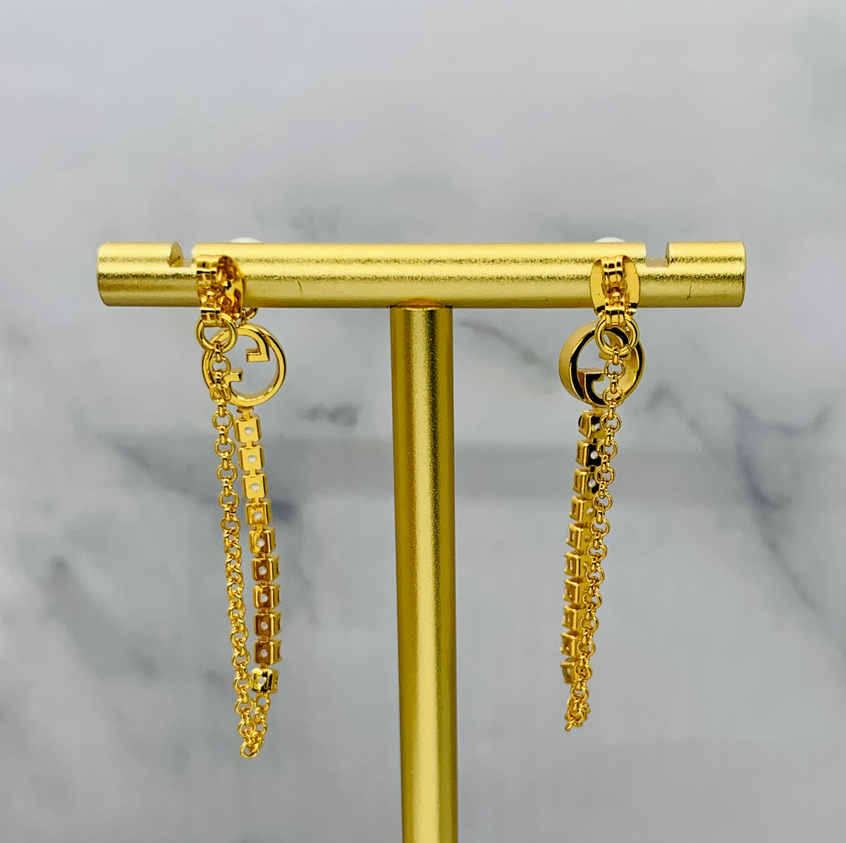 GUCCI Chain Pendant Earrings - Pre owned