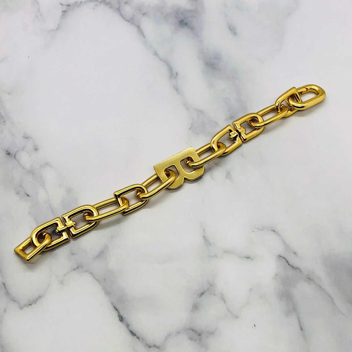 BALENCIAGA B Gold Chain Bracelet - Pre owned