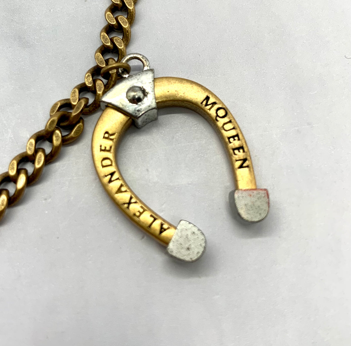 ALEXANDER MCQUEEN Hanging Chain Charm Brooch Pin - Pre owned