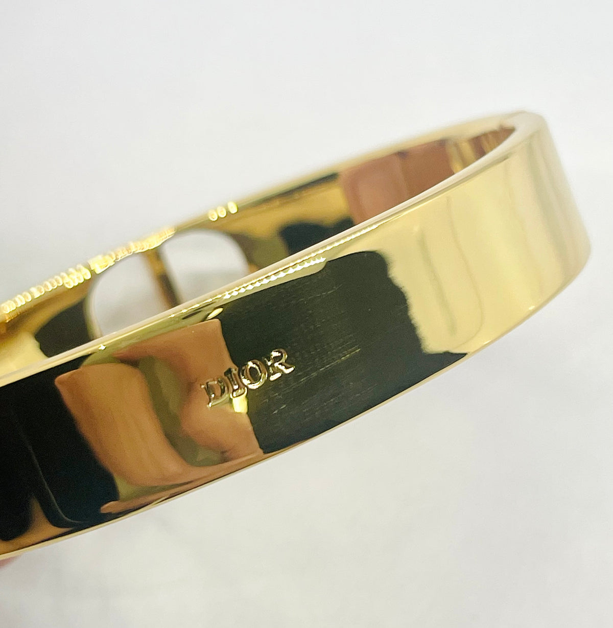 CHRISTIAN DIOR CD Rhinestone Cuff Bracelet - Pre owned