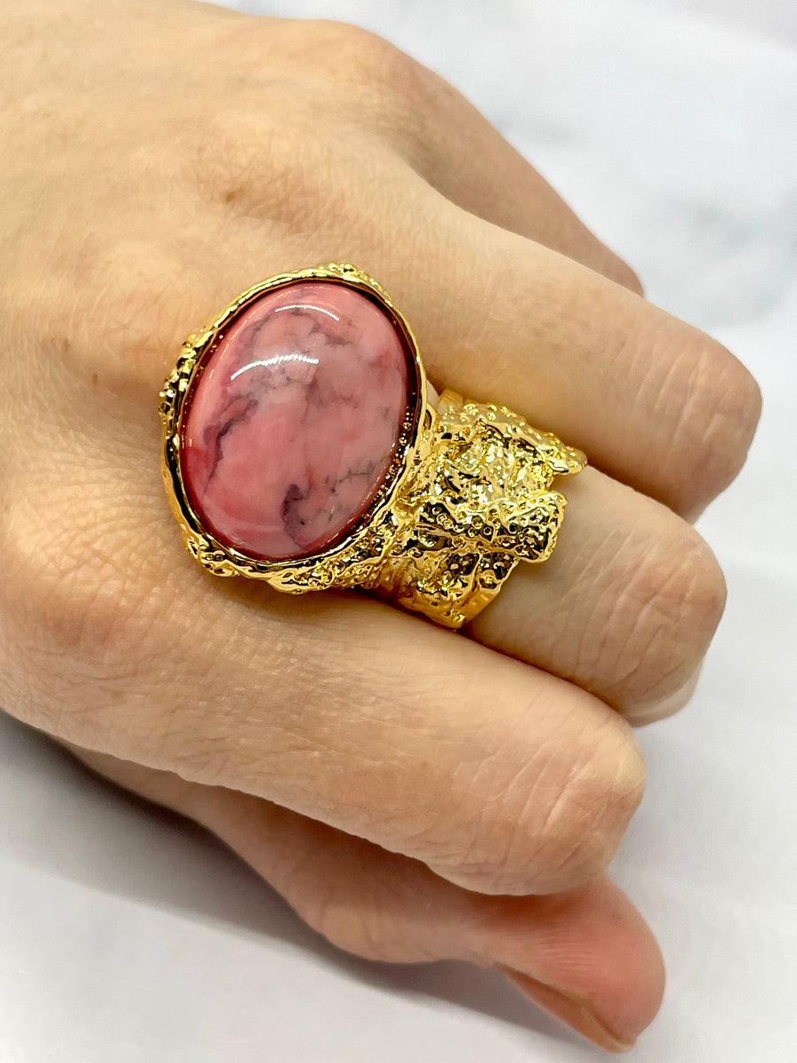 YSL YVES SAINT LAURENT Vintage Stone Ring Size 7 - Pre owned