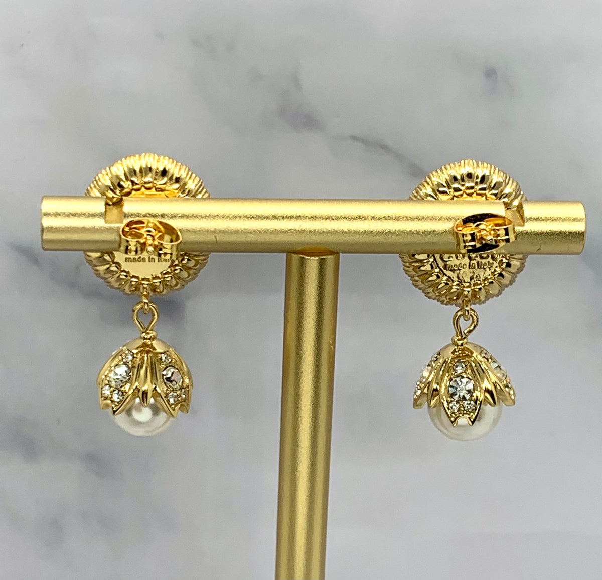 GUCCI GG Pearl Pendant Earrings - Pre owned