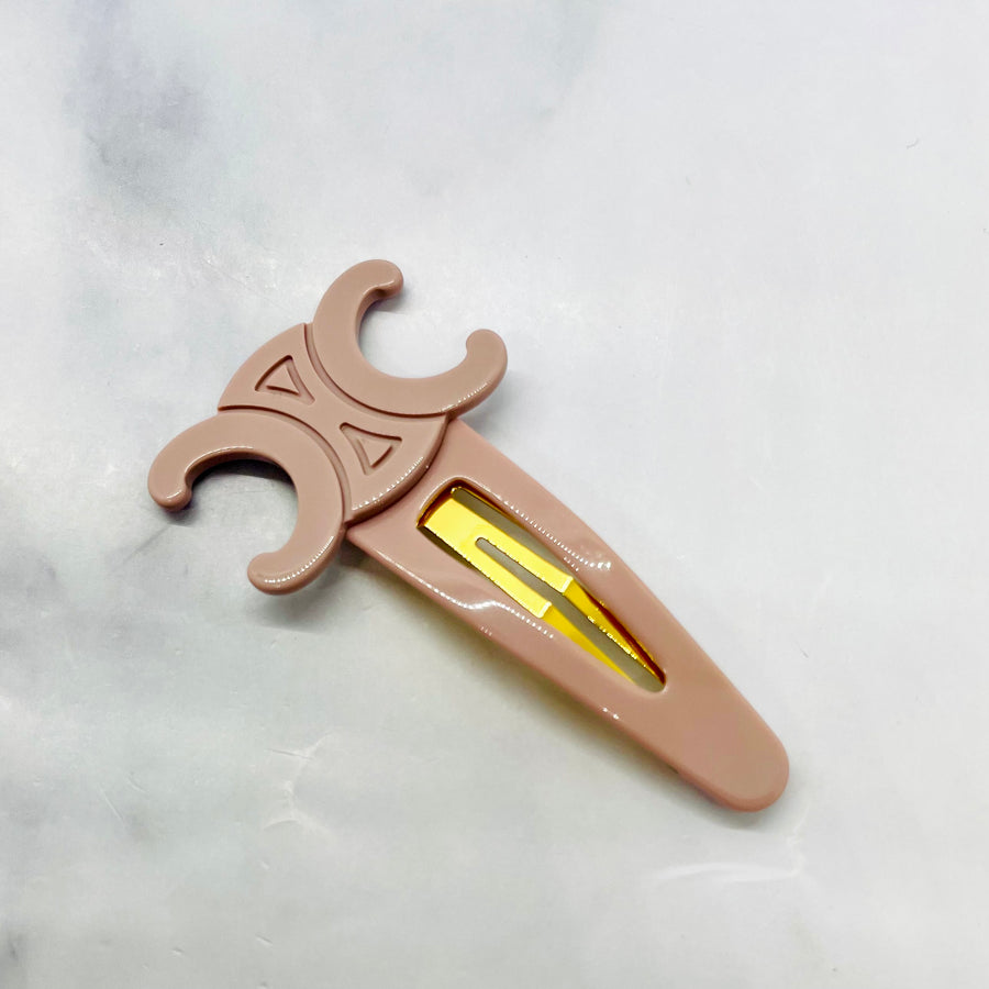 CELINE Mauve Hair Clip Barrette - Pre owned