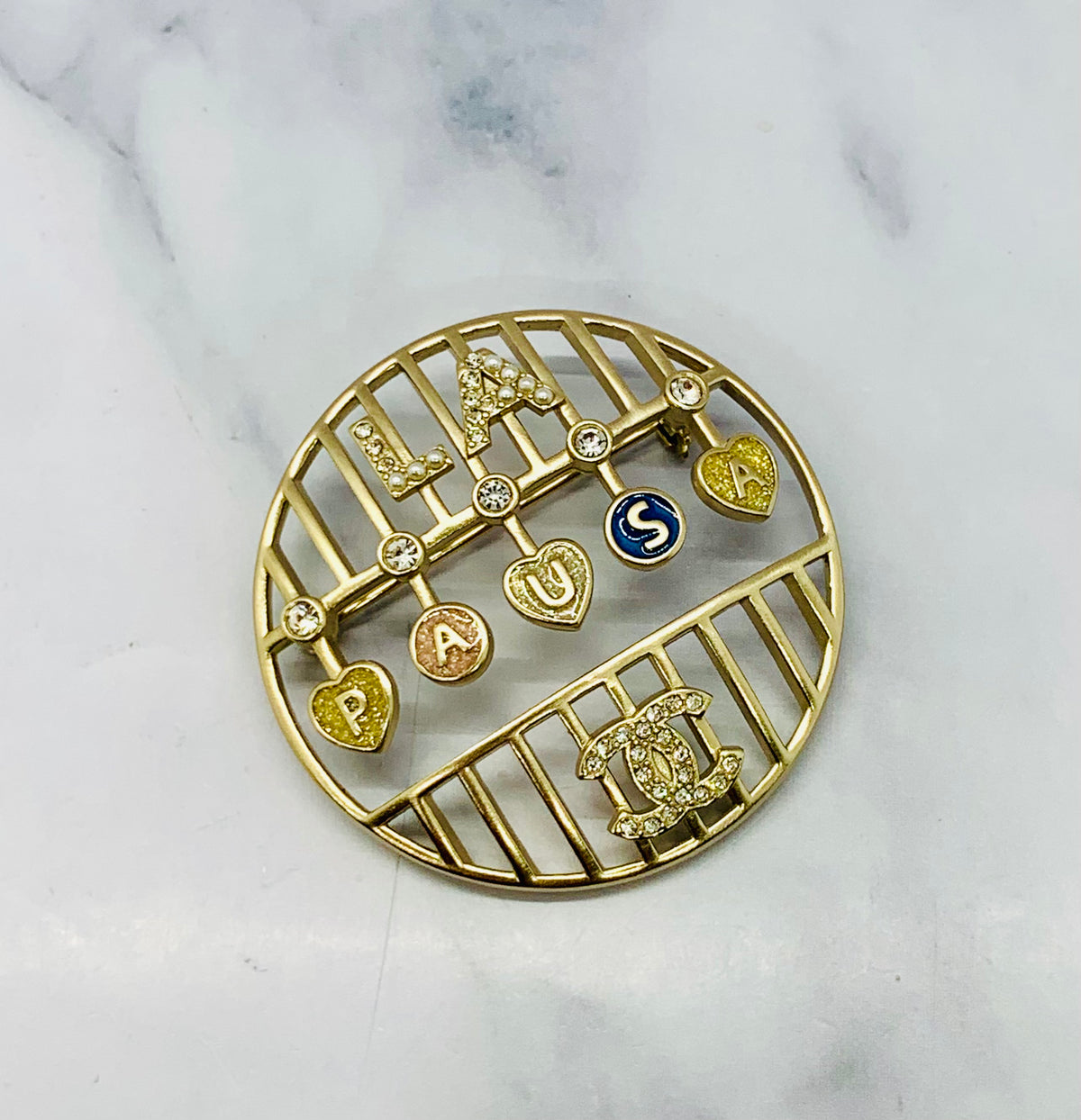 CHANEL CC La Pausa Brooch Pin - Damaged