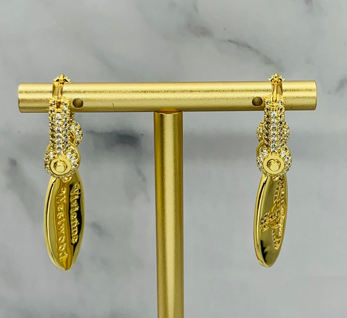 VIVENNE WESTWOOD Rhinestone Earrings - Pre owned