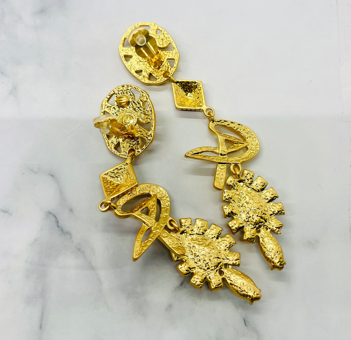 CHRISTIAN LACROIX Monogram Pendant Earrings - Pre owned