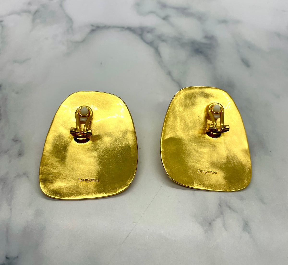 YVES SAINT LAURENT Statement Clip On Earrings - Pre owned