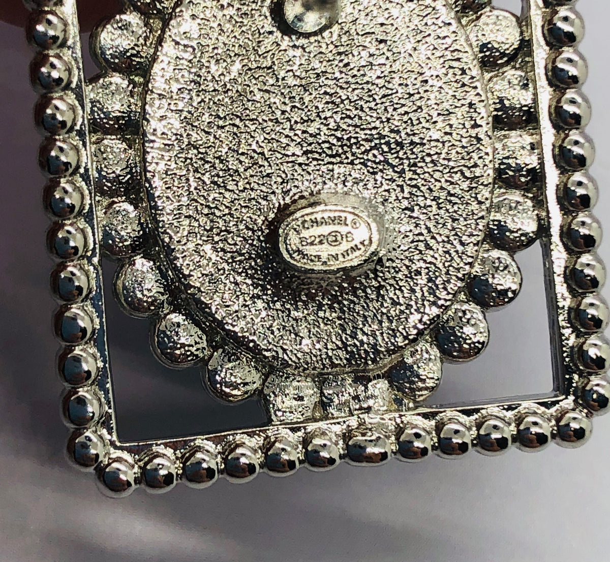 CHANEL CC Rhinestone Bottle Shaped Brooch Pin - Pre owned