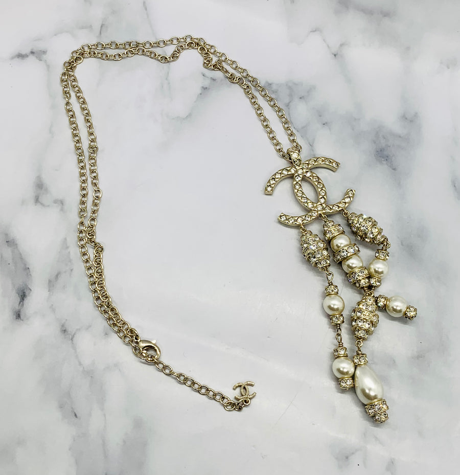 CHANEL CC Statement Pendant Necklace - Pre owned