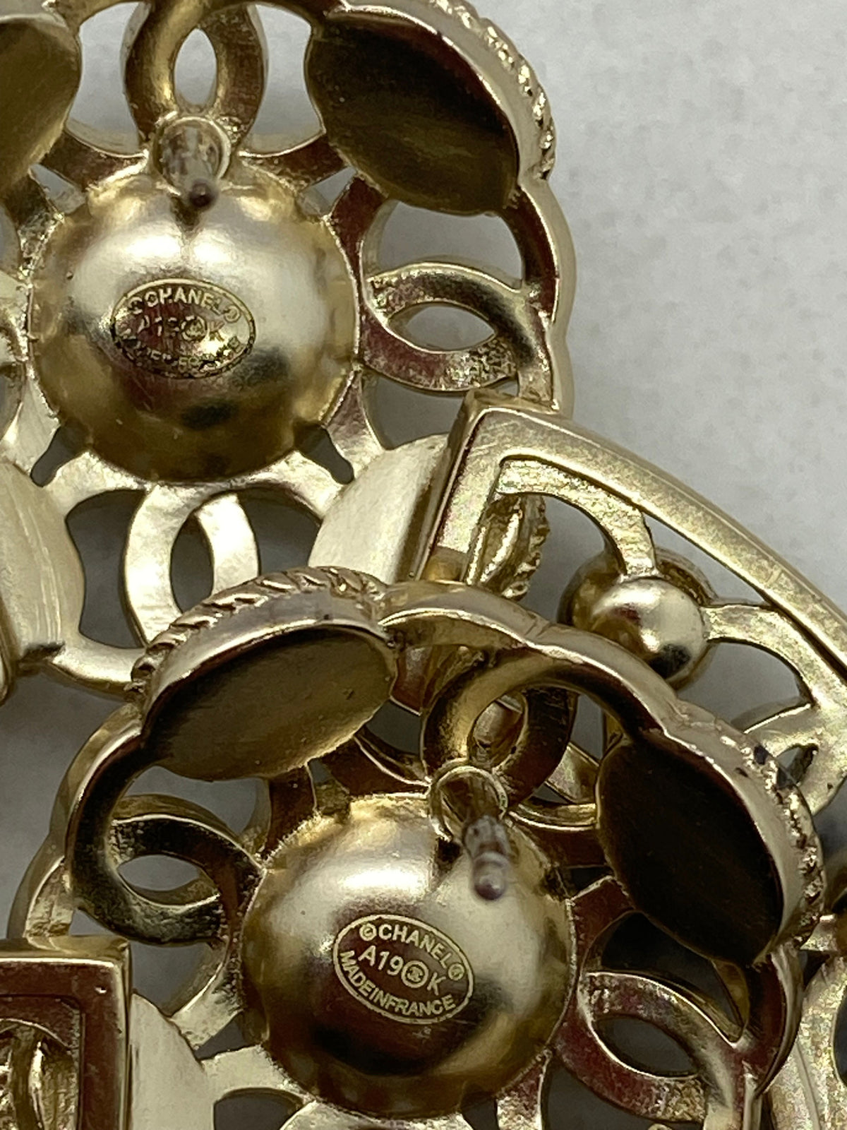 CHANEL CC Monogram Hoop Earrings - Pre owned