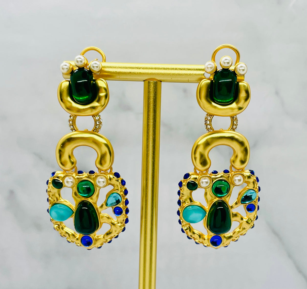 SCHIAPARELLI Statement Lock Earrings - Pre owned