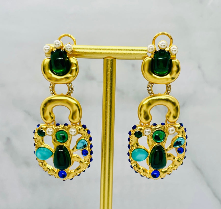 SCHIAPARELLI Statement Lock Earrings - Pre owned