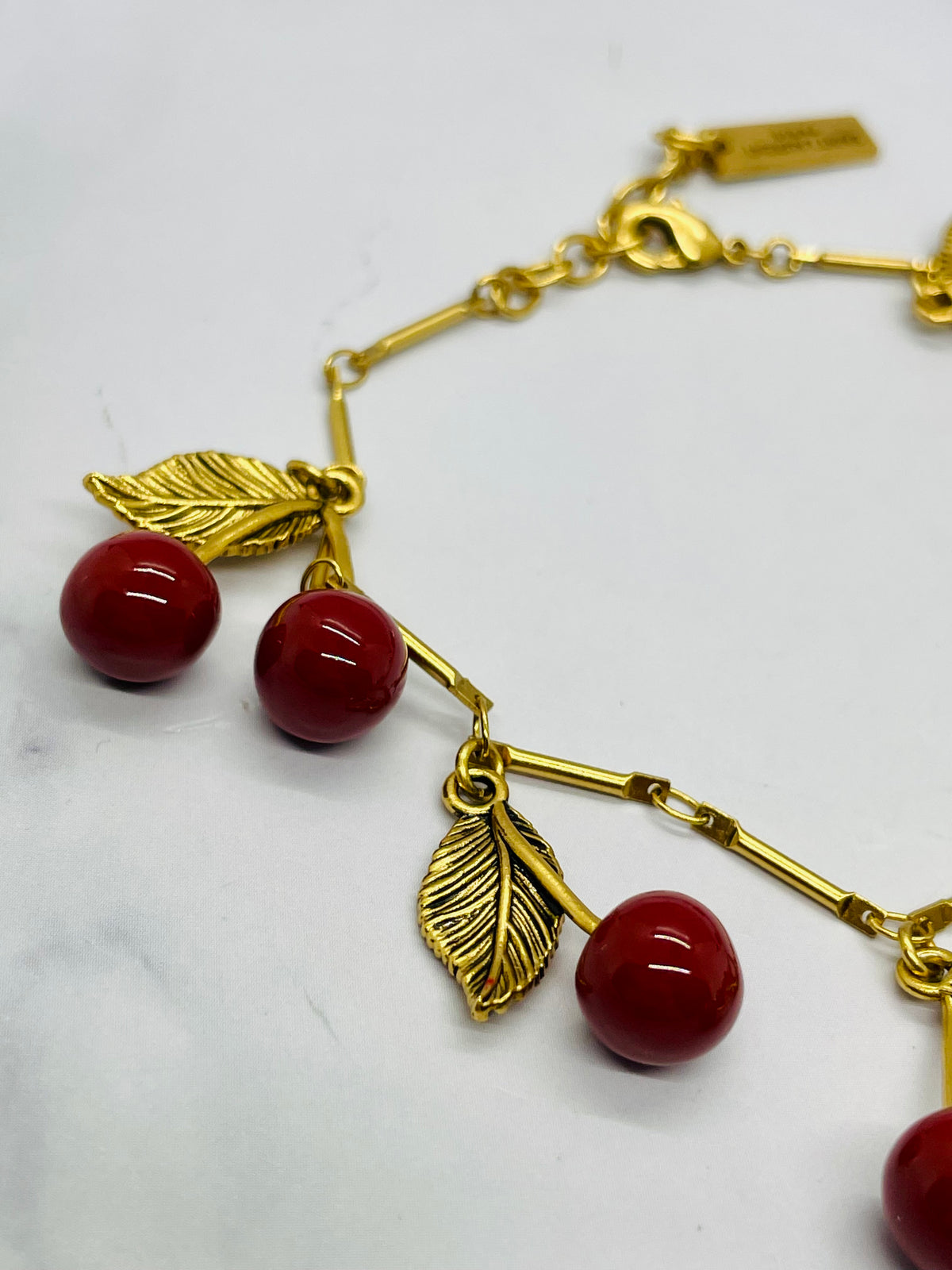 YSL YVES SAINT LAURENT Cherries Charm Bracelet - Pre owned