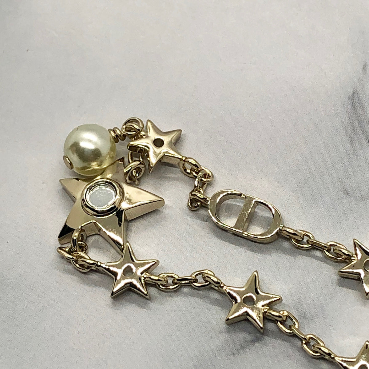 CHRISTIAN DIOR CD Star Rhinestone Bracelet - Pre owned