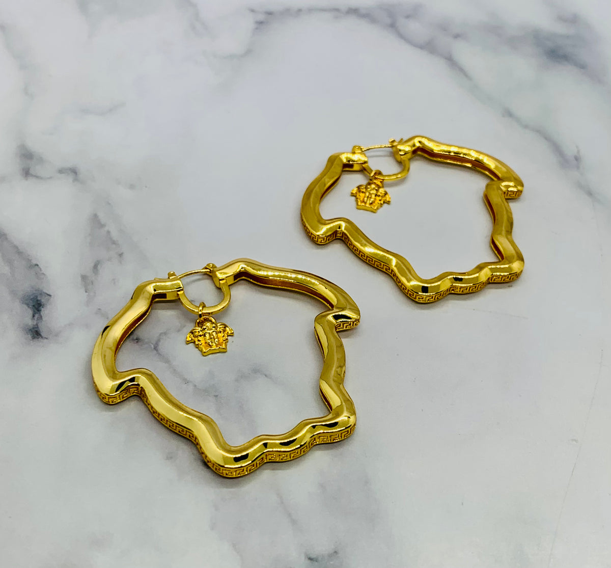 VERSACE Medusa Outline Hoop Earrings - Pre owned