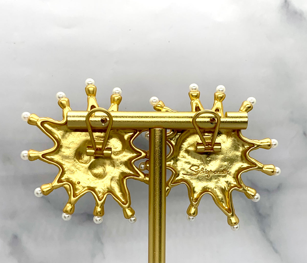 SCHIAPARELLI Sun Deity Statement Earrings - Pre owned