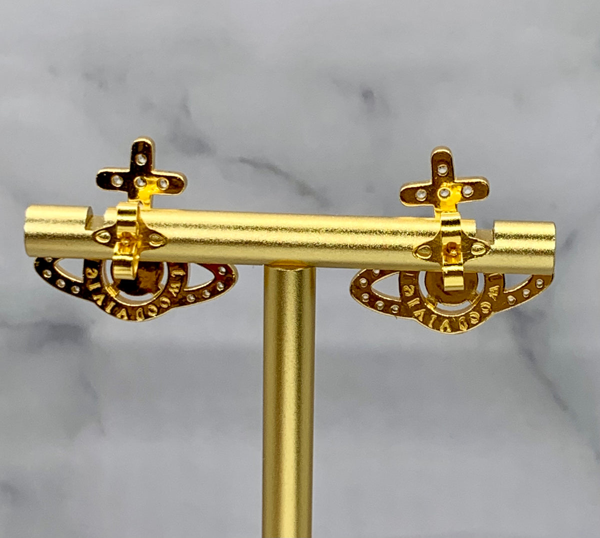 VIVIENNE WESTWOOD Orb Rhinestone Earrings - Pre owned