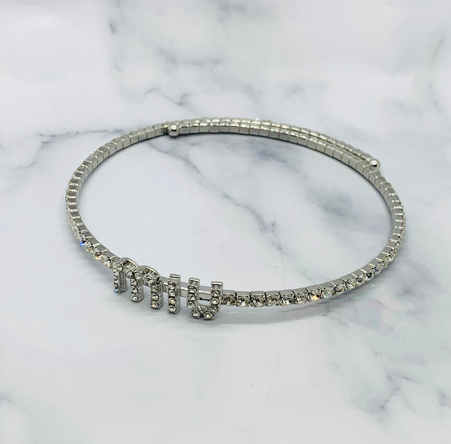 MIU MIU Rhinestone Choker Necklace - Pre owned