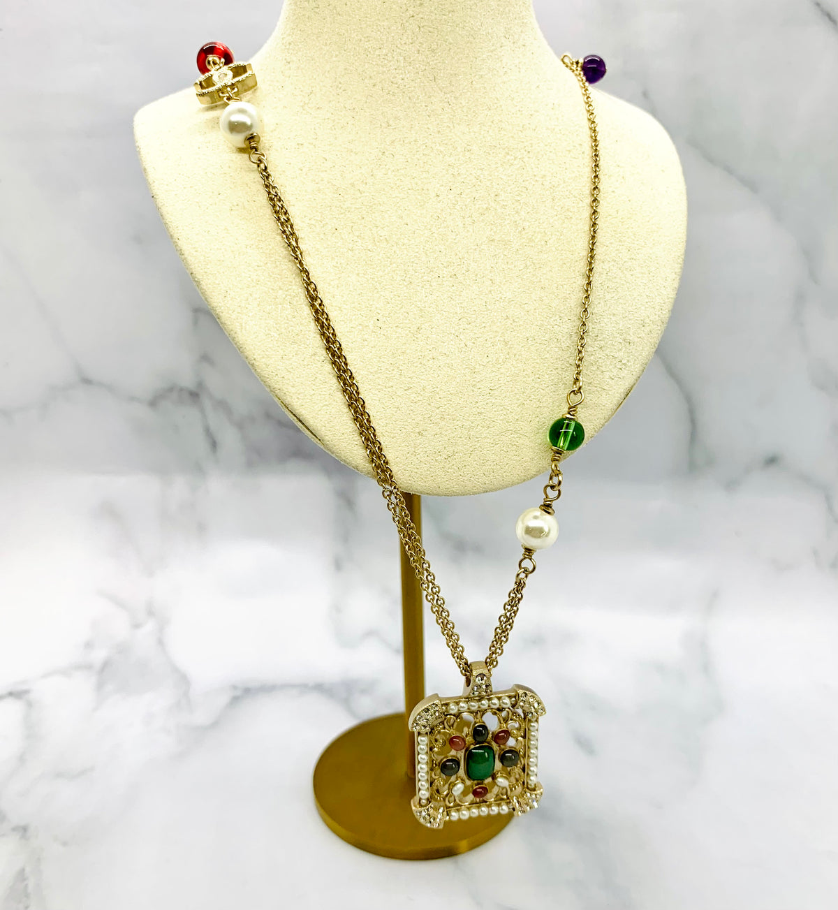 CHANEL CC Pendant Necklace - USED