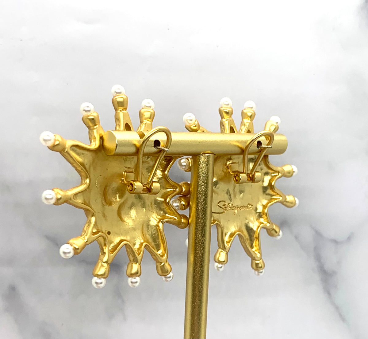 SCHIAPARELLI Sun Deity Statement Earrings - Pre owned