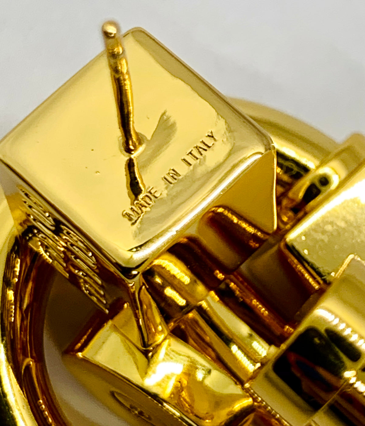 MIU MIU Gold Tone Hoop Earrings - Pre owned