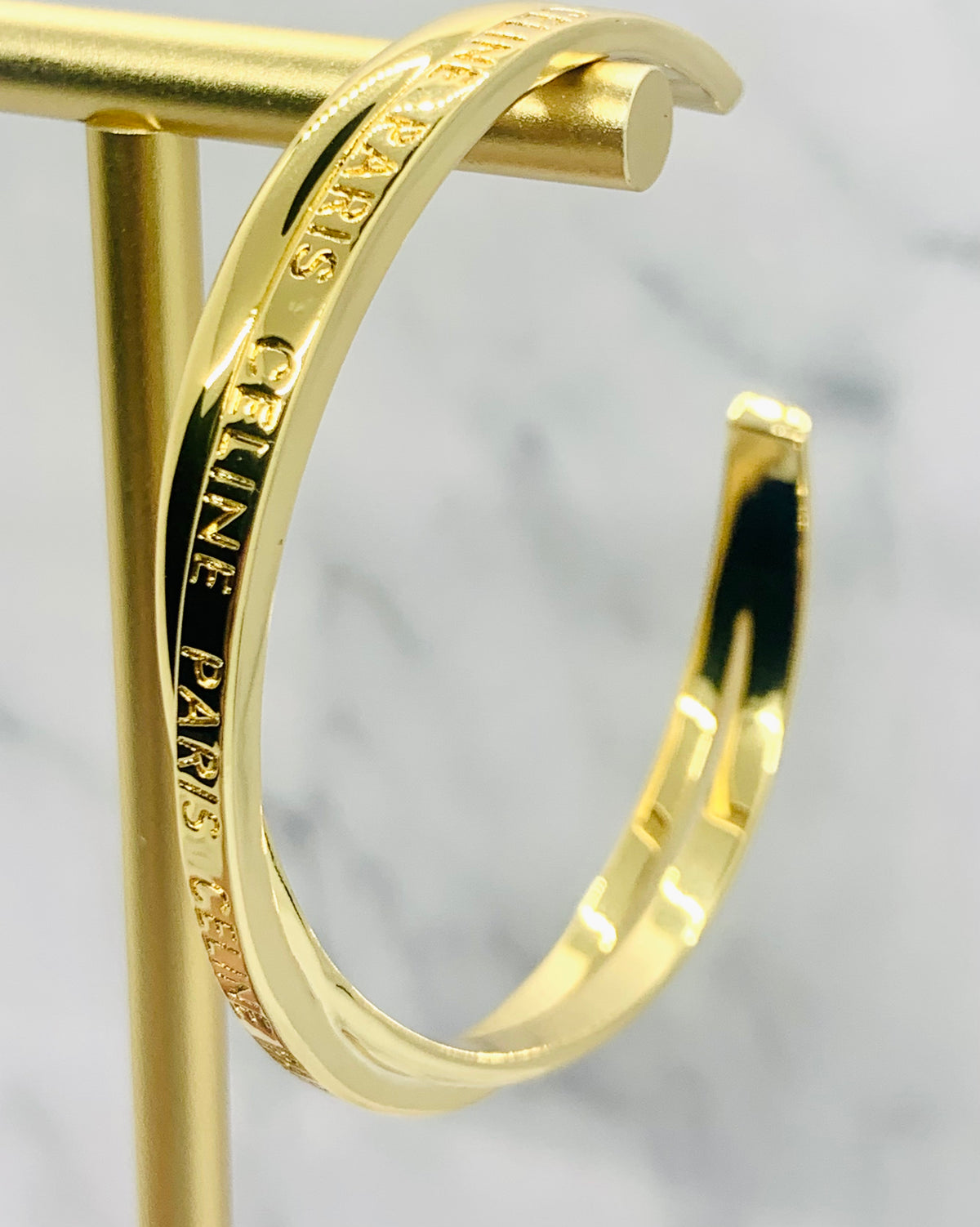 CELINE Paris Double Bangle Cuff Bracelet - Pre owned
